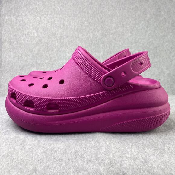 Crocs Womens 10 Mens 8 Classic Crush Platform Clog Fuchsia Pink - Picture 3 of 9